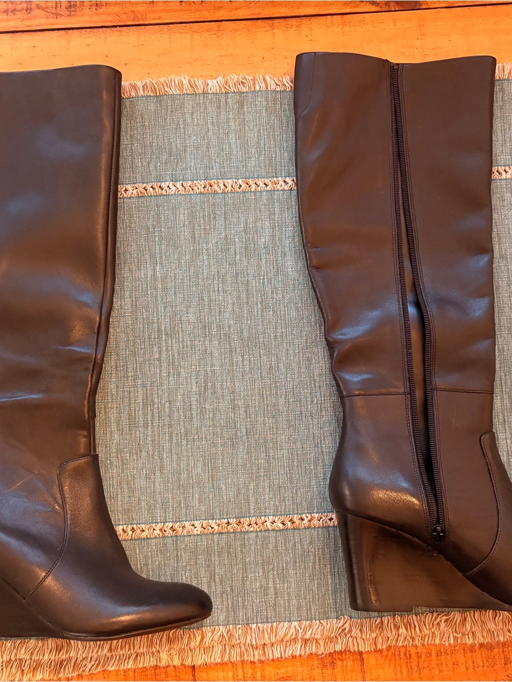 Nine West Black Wedge Boots